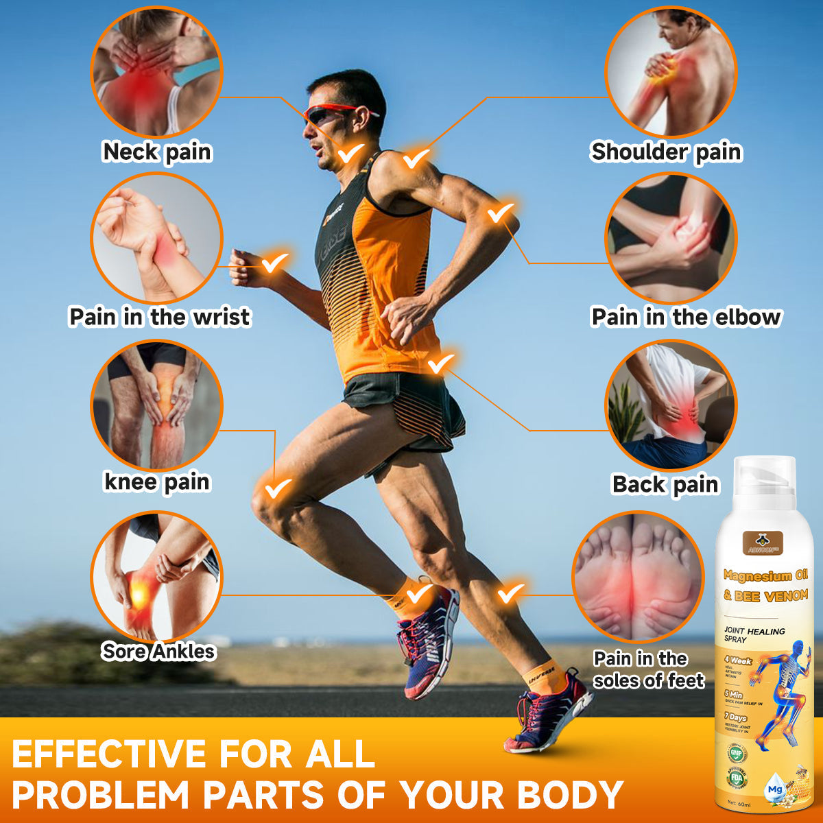 💧🐝ADNOON™ Magnesium Oil & Bee Venom Joint Healing Spray
